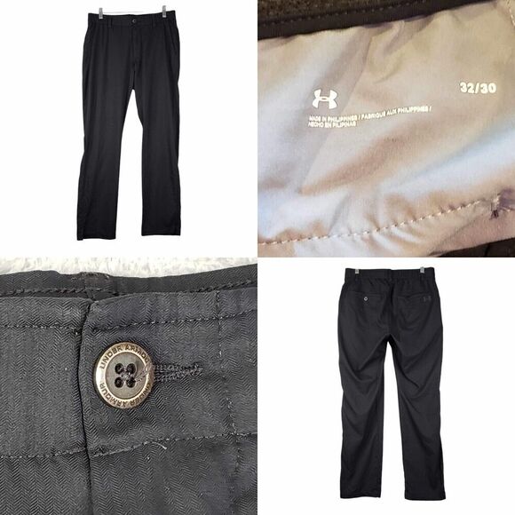 Under Armour Golf Pants Mens Size 32x30 Black Performance Stretch 32 - Picture 1 of 7